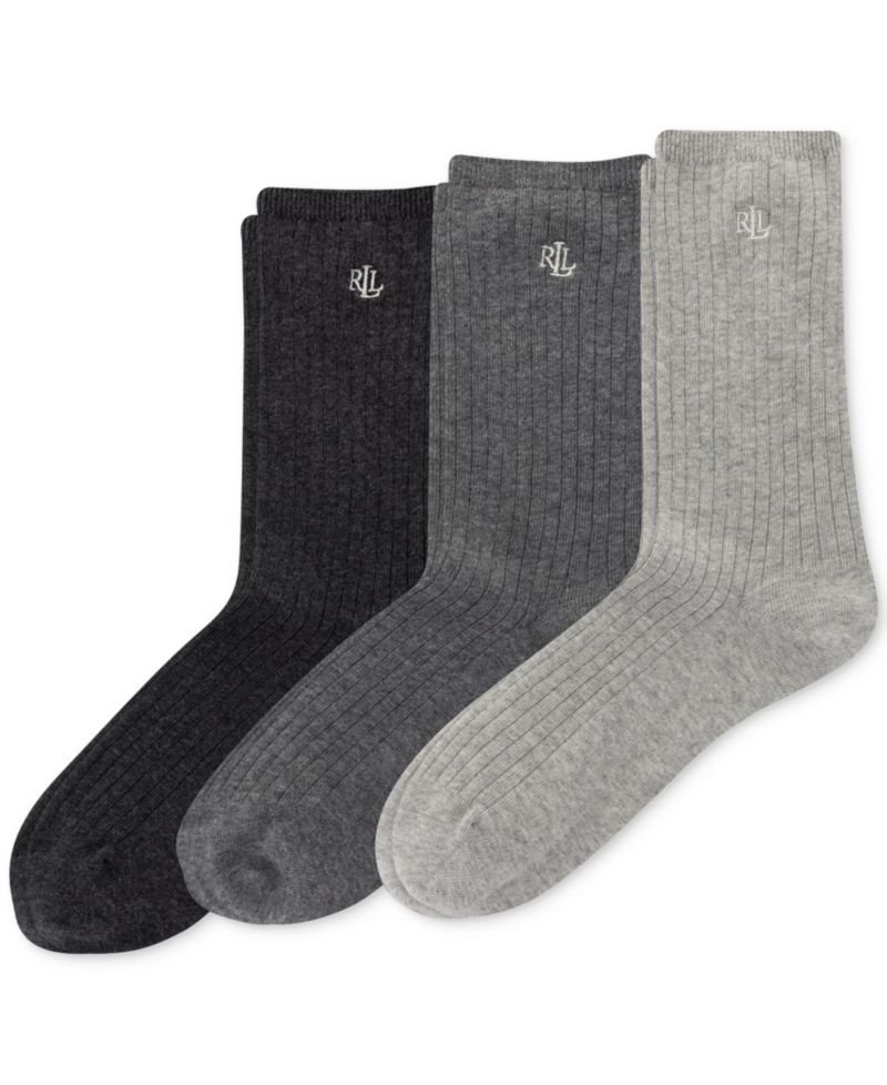 Women's 3-Pk. Classic Rib Trouser Socks