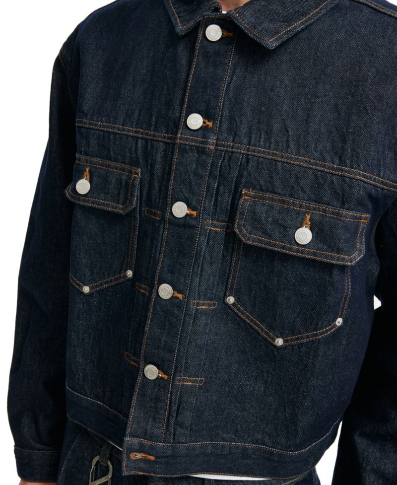 Men's Type 2 Modern-Fit Cropped Denim Jacket