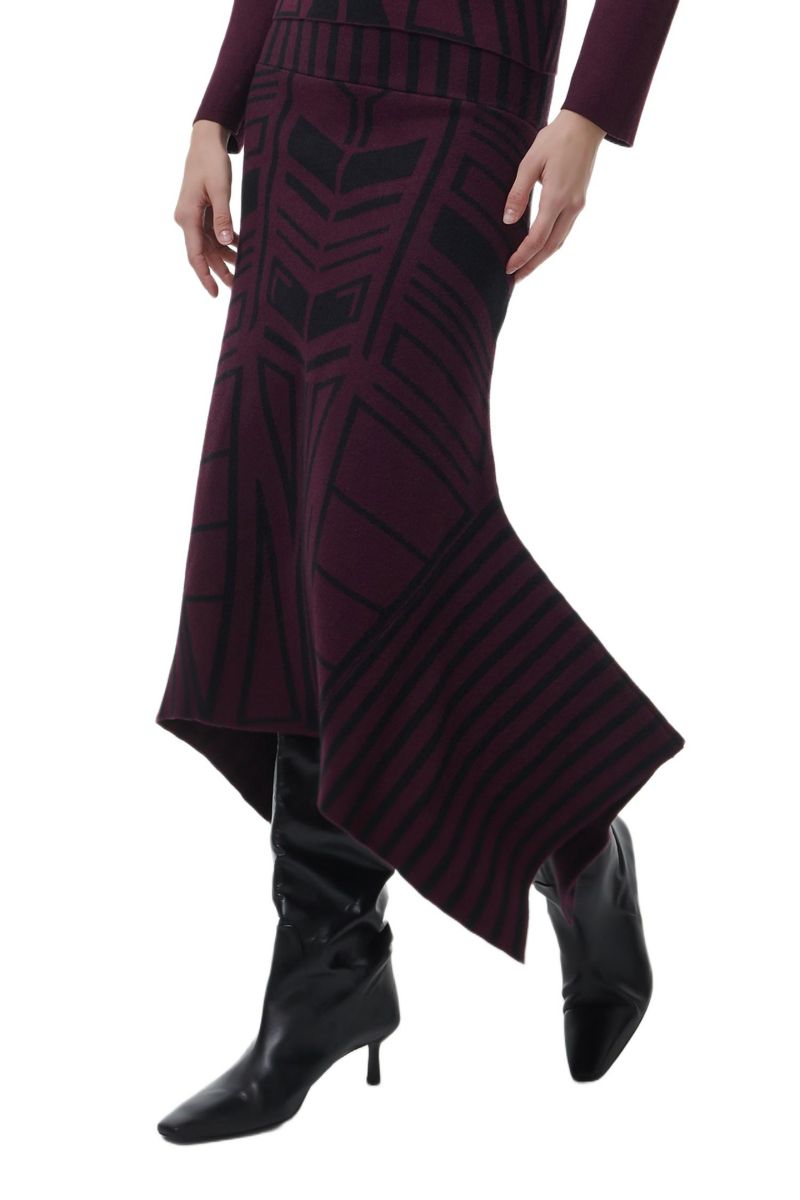 Women's Geometric Jacquard Handkerchief Skirt