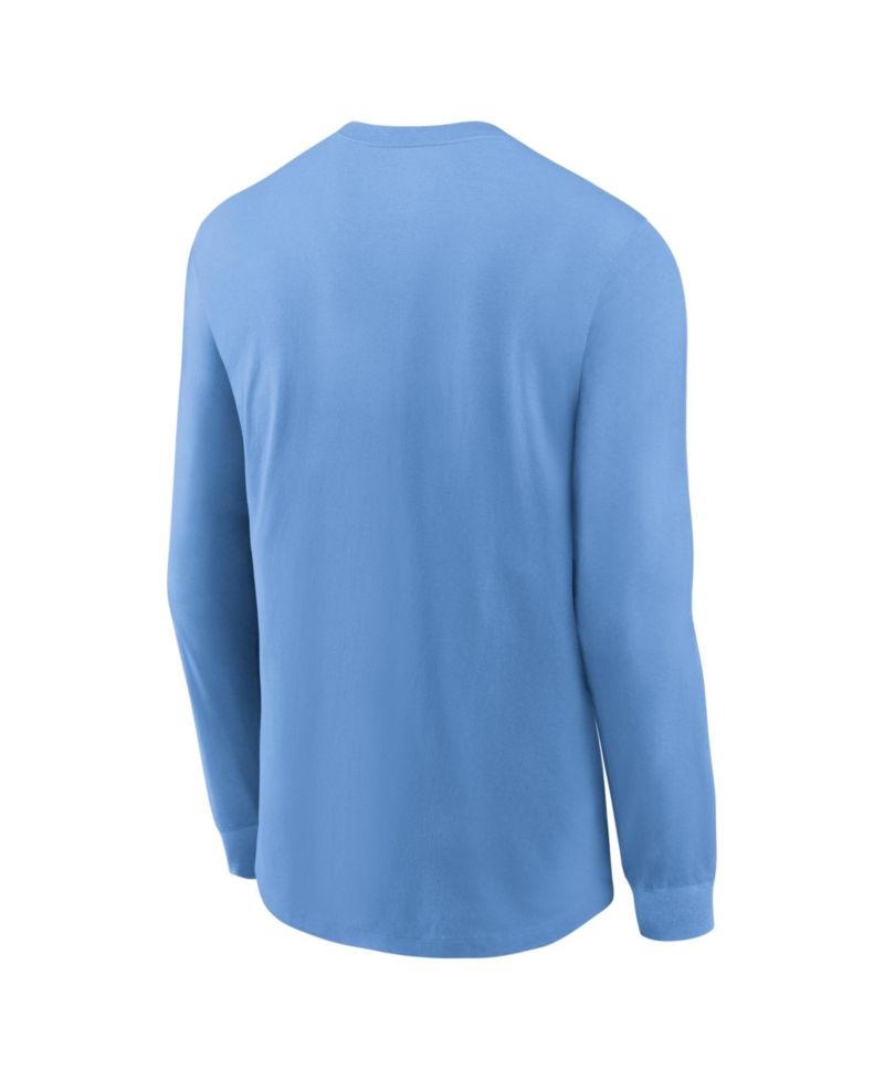 Men's Carolina Blue North Carolina Tar Heels 2026 Sideline Slogan Dri-FIT Long Sleeve T-Shirt
