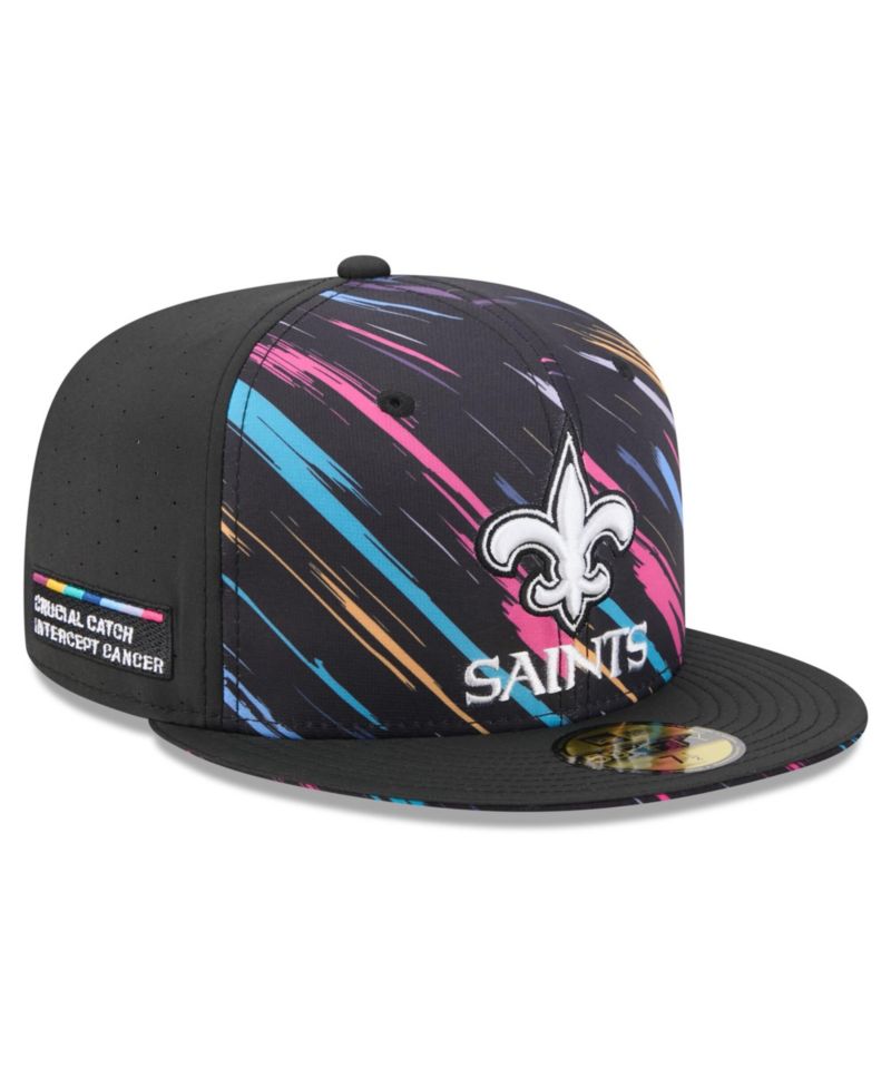 Men's Black New Orleans Saints 2026 NFL Cruical Catch 59FIFTY Fitted Hat