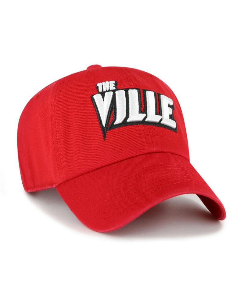 Men's Red Louisville Cardinals Clean Up Adjustable Hat