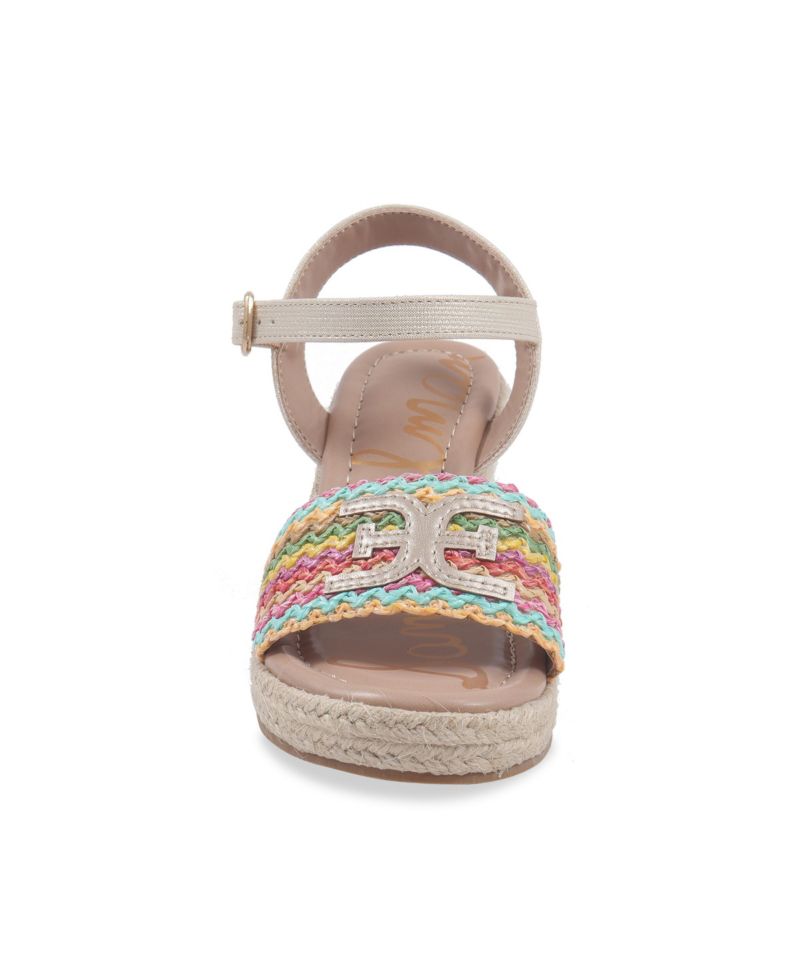 Little and Big Girls Lucia Band Espadrille Wedge Sandals