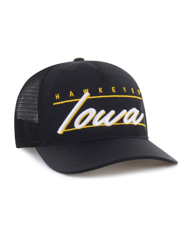Men's and Women's '47 Black Iowa Hawkeyes brrr&deg; Condor Mesh Hitch Adjustable Hat