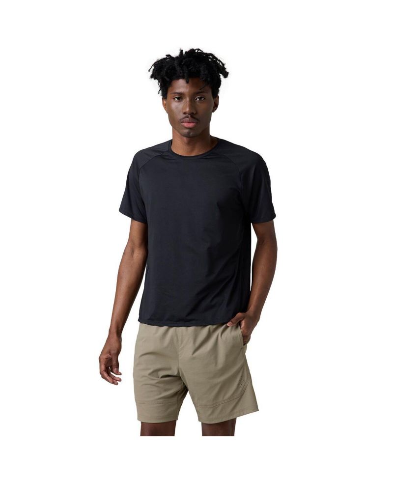 Men's Wasatch Adventure Run Crewneck Drop-Needle Grid Knit T-Shirt