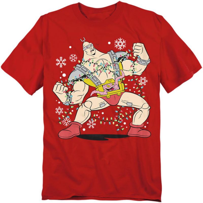 Men's Robot Krang Christmas Lights T-Shirt