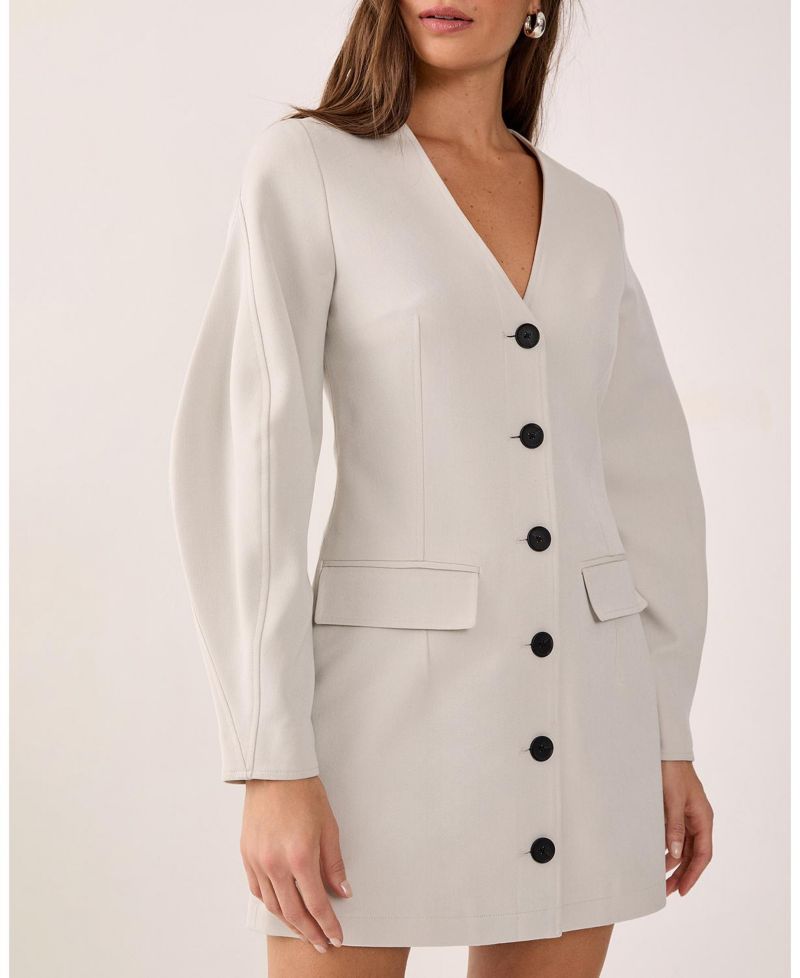 Women's Button Through Mini Blazer Dress