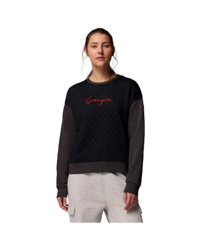 Women's Black Georgia Bulldogs Collegiate Hart Mountain Quilted Sweatshirt