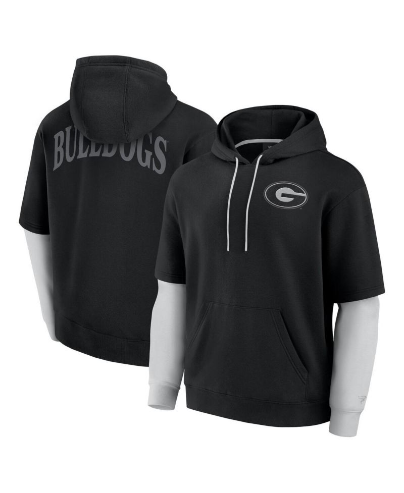 Men's Black Georgia Bulldogs Sleek Pullover Hoodie
