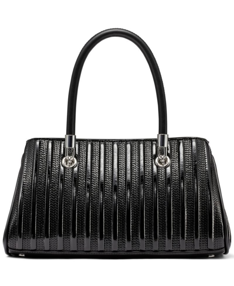Brigette Patent Piping East West Convertible Satchel