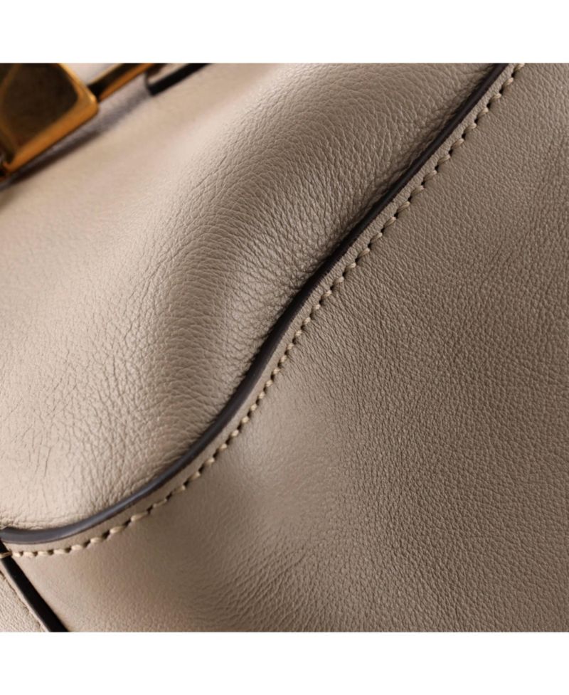 Diana NM Bamboo Handle Boston Bag Leather