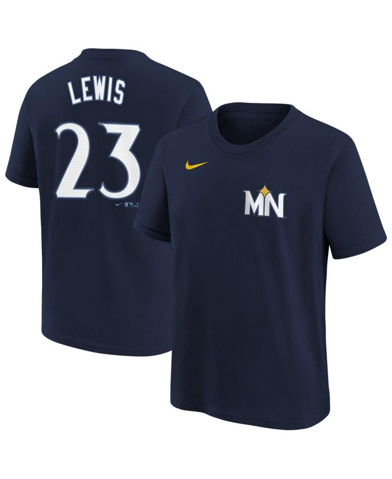 Big Boys and Girls Royce Lewis Navy Minnesota Twins Fuse City Connect Name & Number T-Shirt