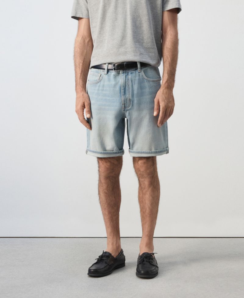 Men's Slim-Fit Denim 9.45" Bermuda Shorts