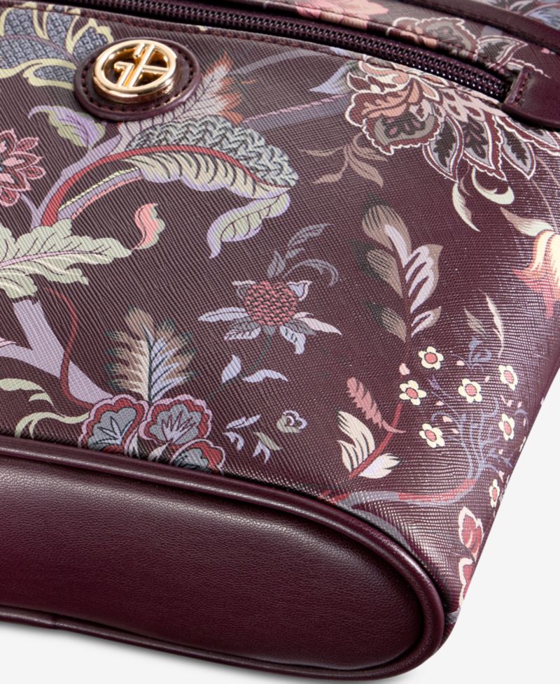 Dark Floral North South Crossbody Bag