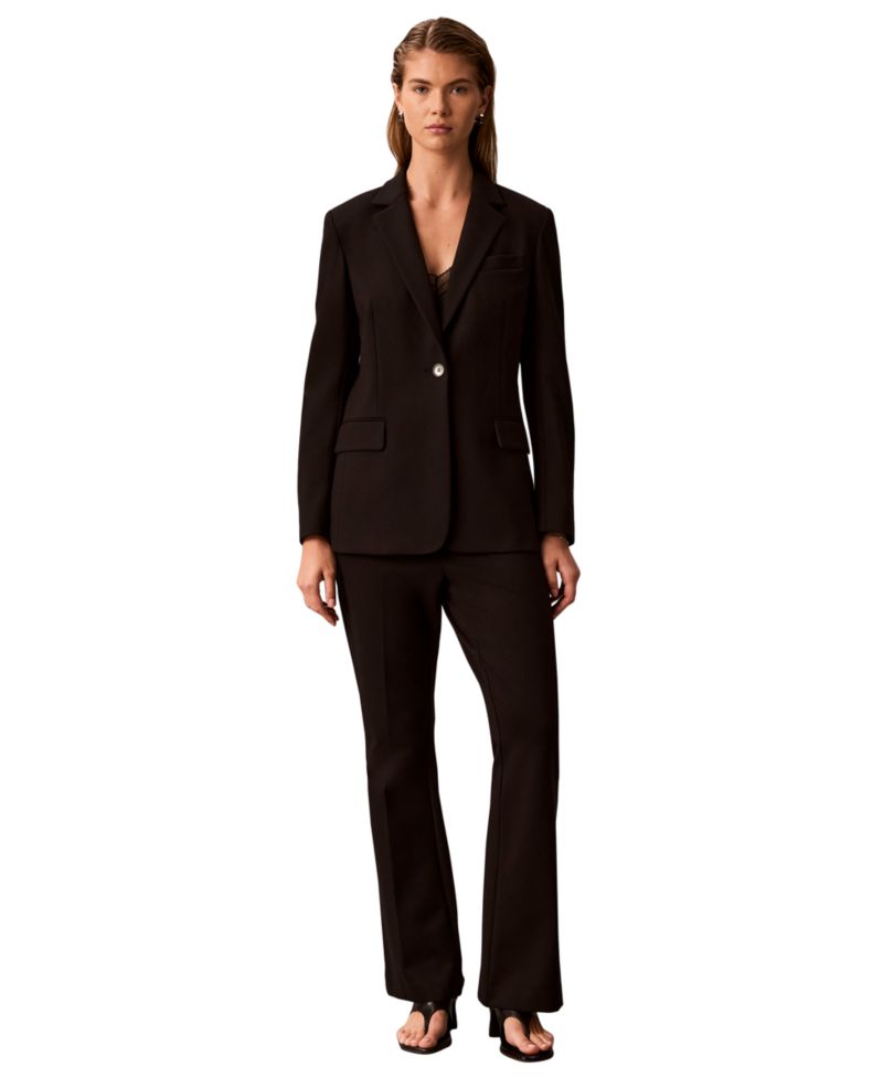 Women's Notch Collar One-Button Jacket