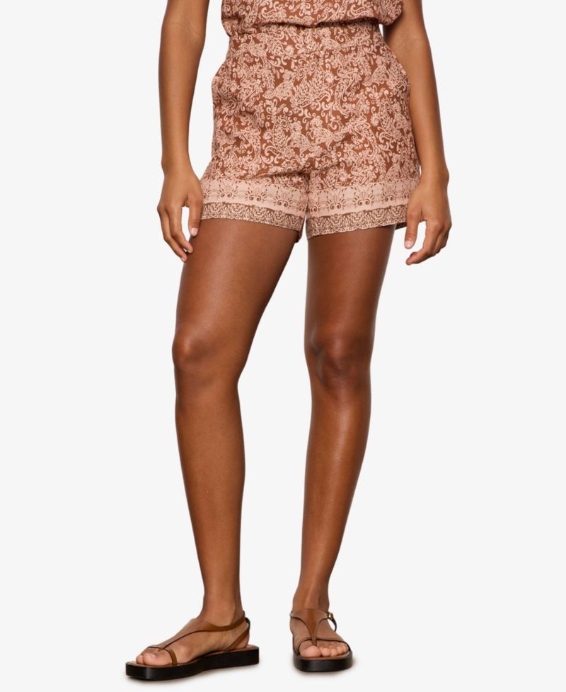 Women's Printed Mid-Rise Shorts