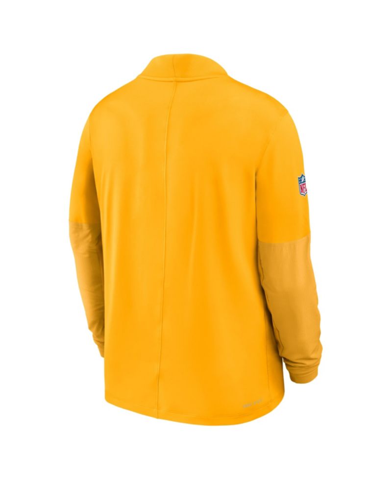 Men's Gold Pittsburgh Steelers Sideline Dri-FIT Half-zip Pullover