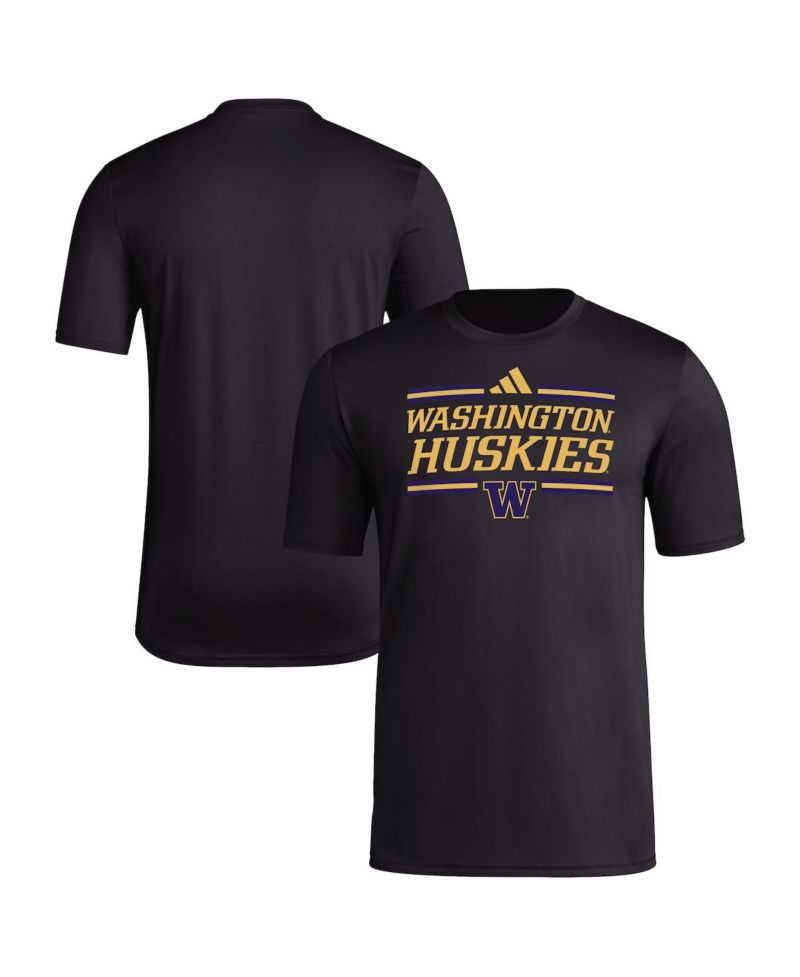 Men's Black Washington Huskies Strategy Pre-Game T-Shirt