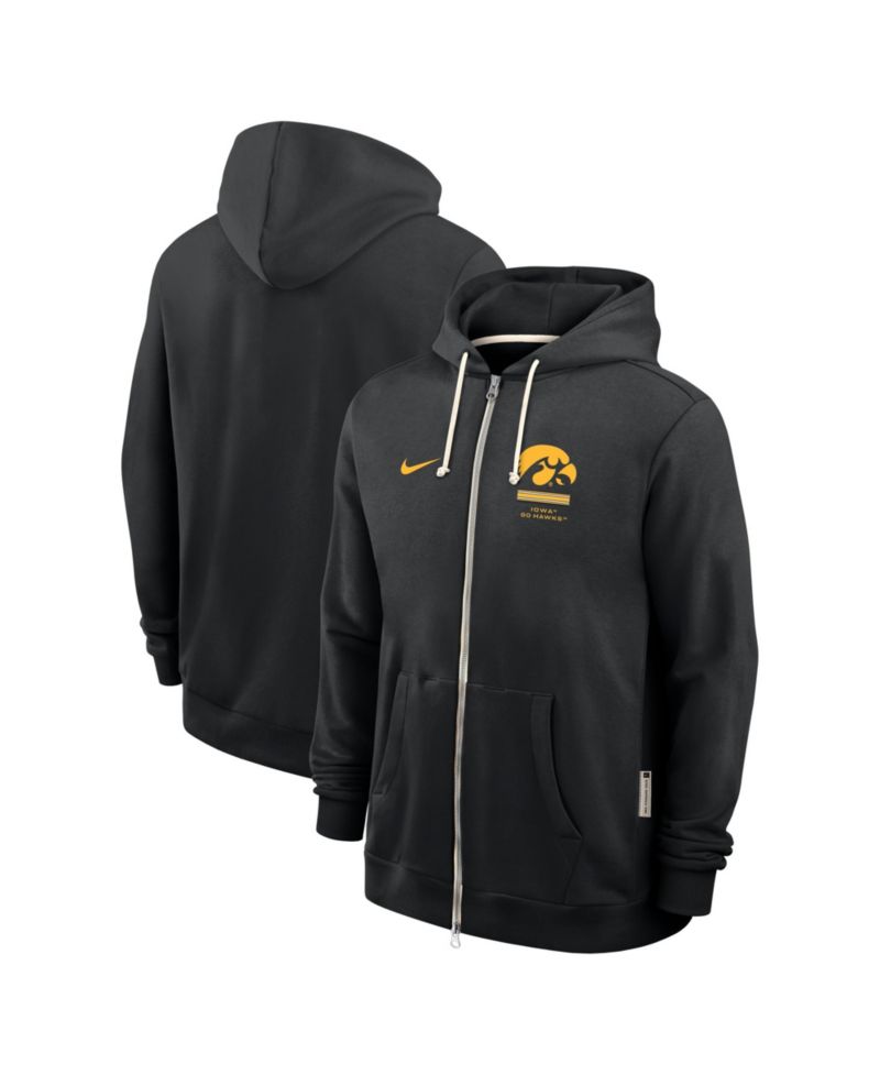 Men's Black Iowa Hawkeyes 2026 Sideline Standard Issue Dri-FIT Full-Zip Hoodie