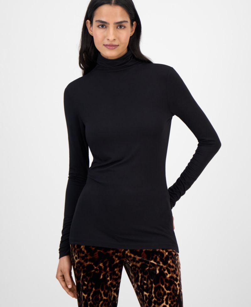 Women's Long-Sleeve Seamless Turtleneck