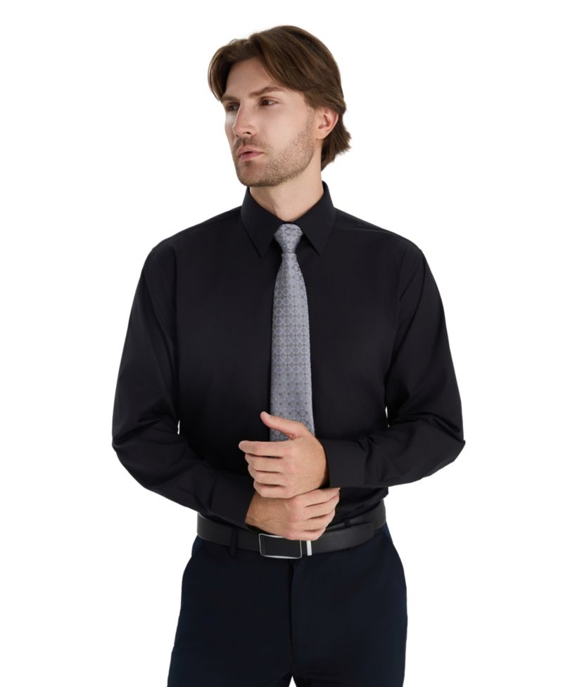 Men's Regular Fit Solid Dress Shirt