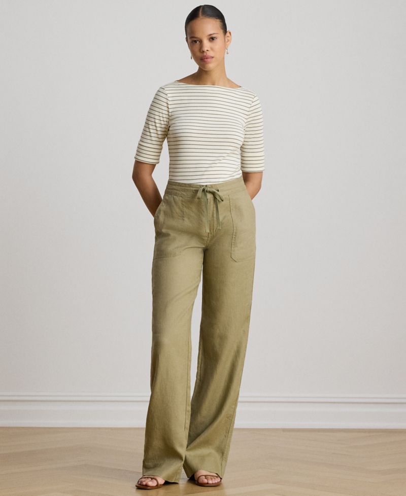 Women's Striped Boat Neck Top