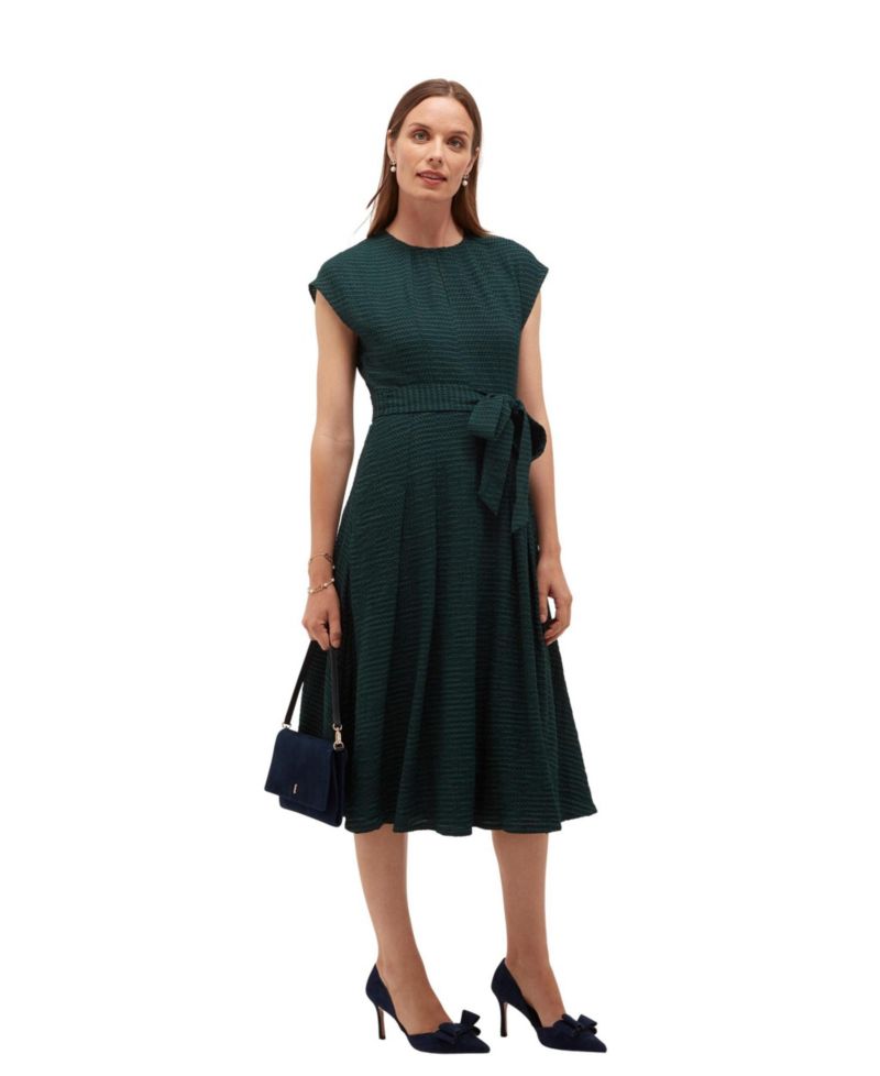 Women's Viviene Textured Tie Waist Midi Dress