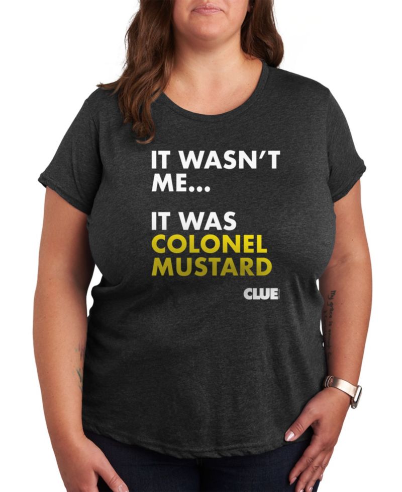Trendy Plus Size Clue Colonel Mustard Graphic T-shirt
