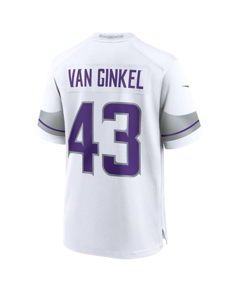 Men's Andrew Van Ginkel White Minnesota Vikings Alternate Game Jersey