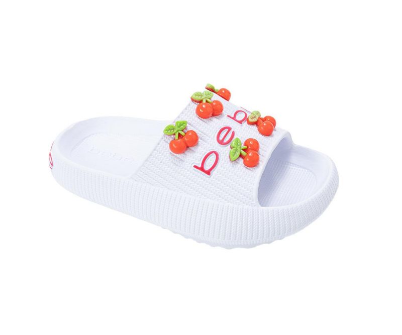 Little Girls Girls EVA Slide - Lightweight Comfy Slide Sandals with Cherry Charms