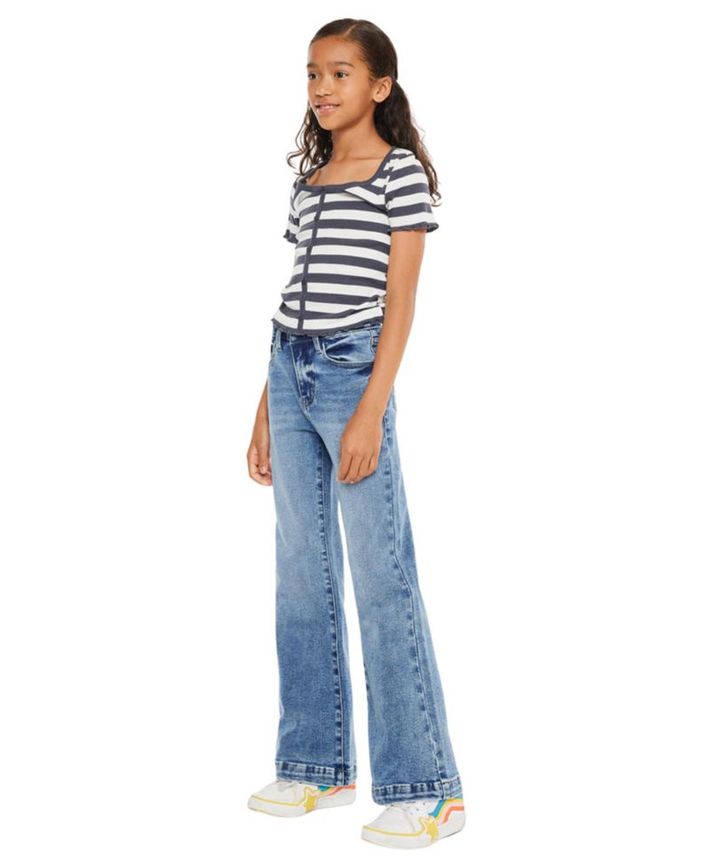 Big Girls Glen High Rise Wide Flare Jeans