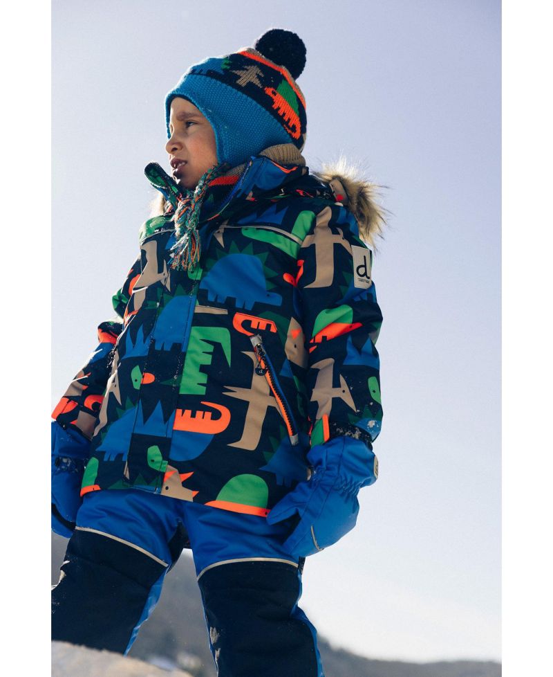 Little and Big Boy (6-8) Two Piece Discover Snowsuit Dinosaur Print