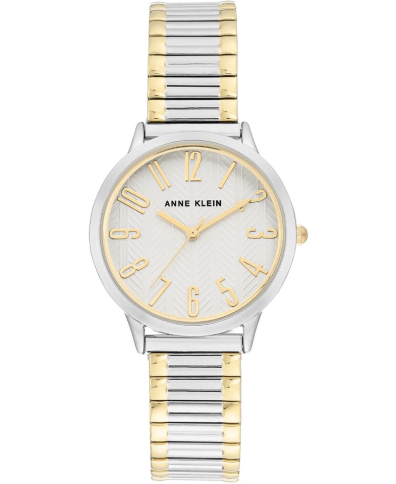 Women's Two-Tone Stainless Steel Stretch Bracelet Watch 34mm