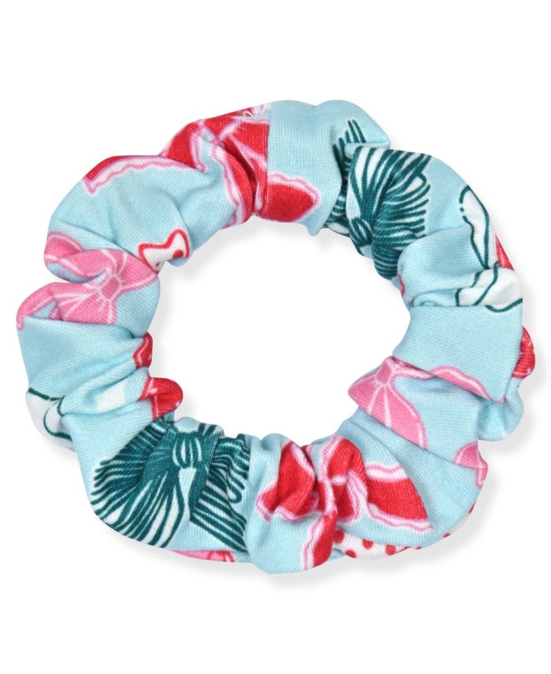Girls' 5-16 Floral Print Pajama and Matching Scrunchie, 3-Piece Set