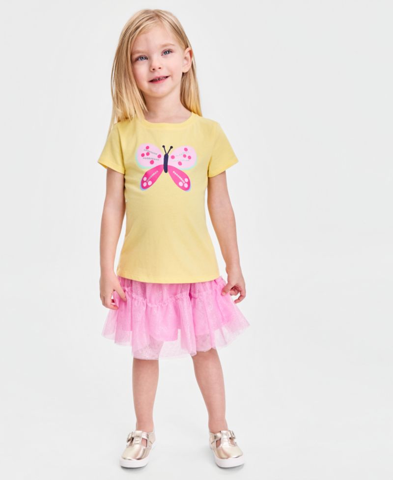 Girls' 12M-5T Butterfly Tee