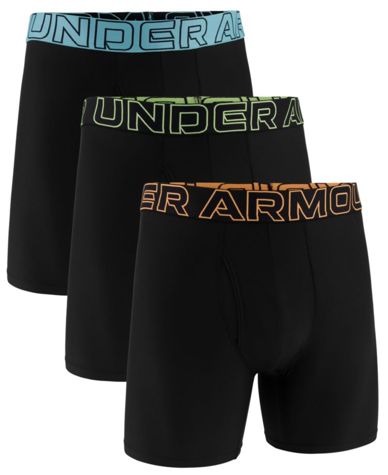 Men's Performance Tech Solid 6" Boxer Briefs, 3-Pack