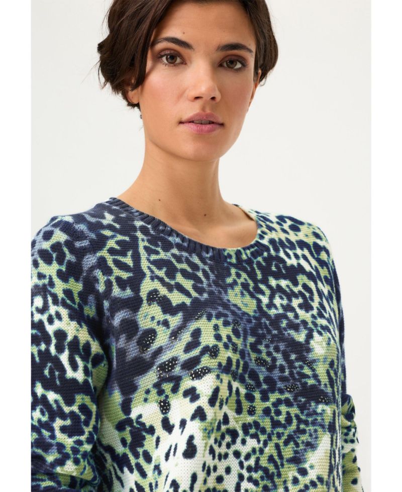 Women's Animal Print Camo Sweater