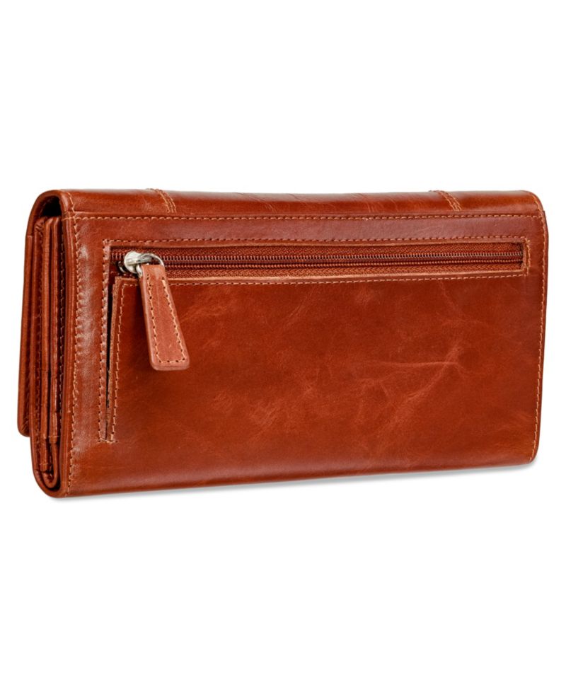 Casablanca Collection RFID Secure Ladies Trifold Wing Wallet
