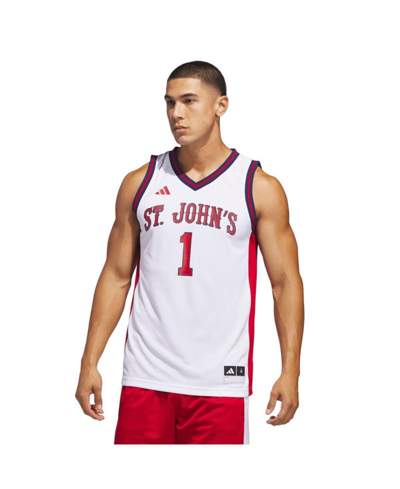Men's White St. John's Red Storm Home Replica Basketball Jersey