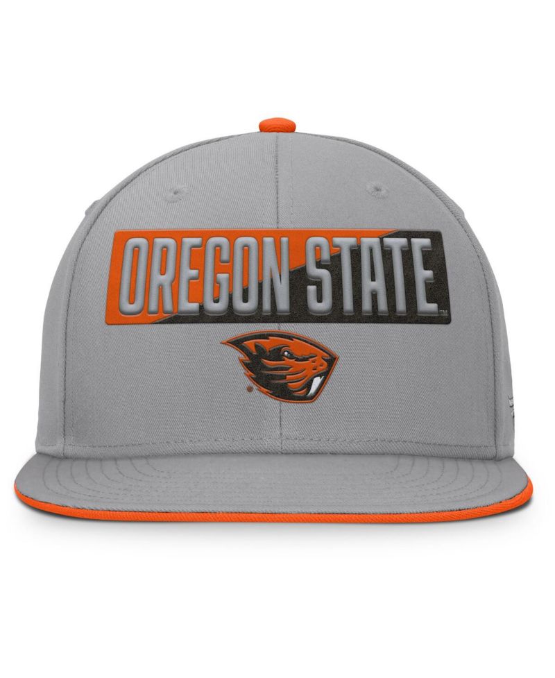 Men's Gray Oregon State Beavers Duo Snapback Hat