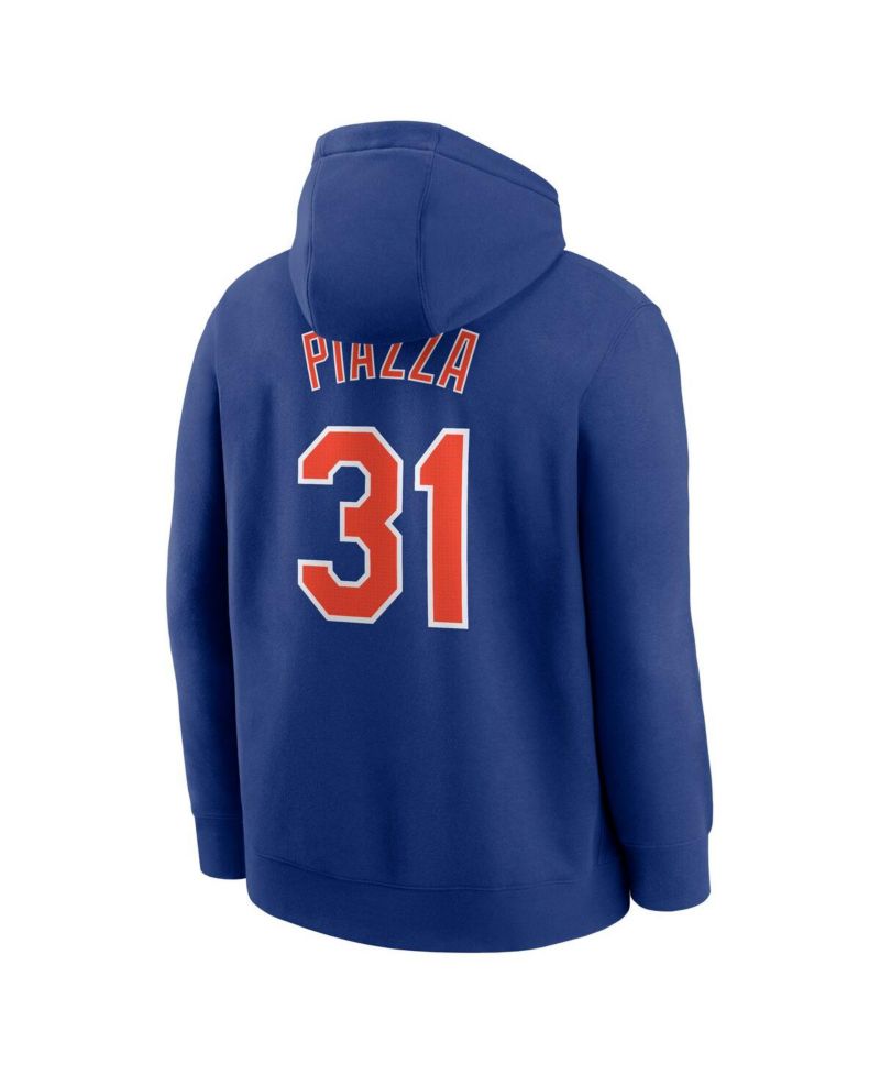 Men's Mike Piazza Royal New York Mets Retired Player Name & Number Club Pullover Hoodie