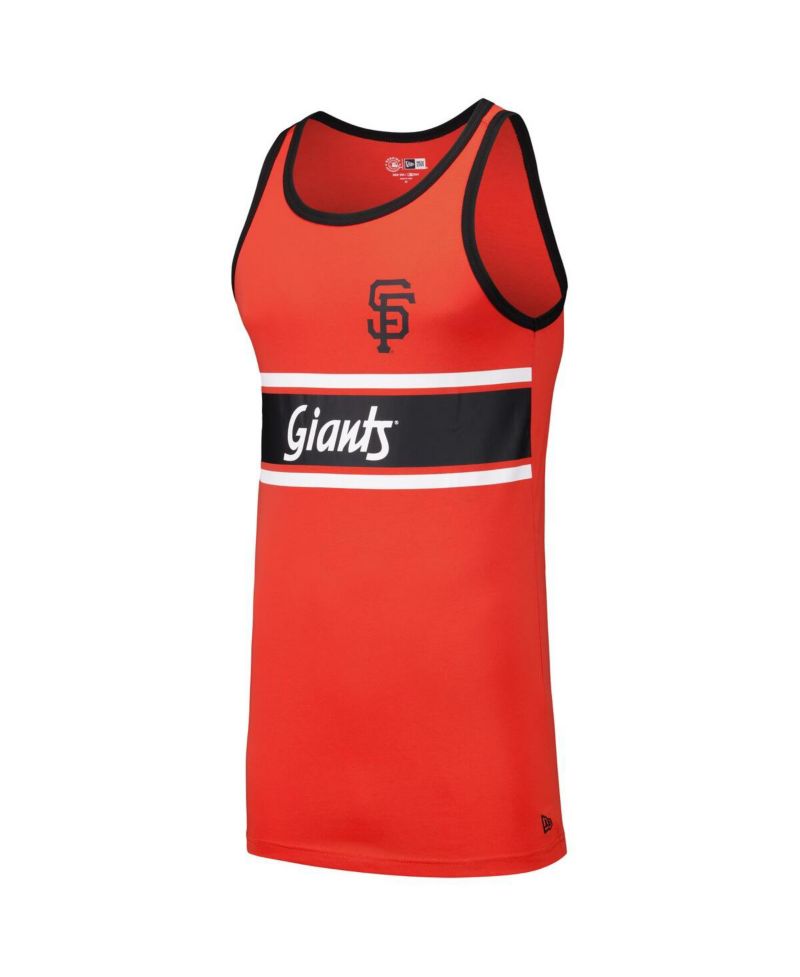 Men's Orange San Francisco Giants Jersey Ringer Tank Top T-Shirt
