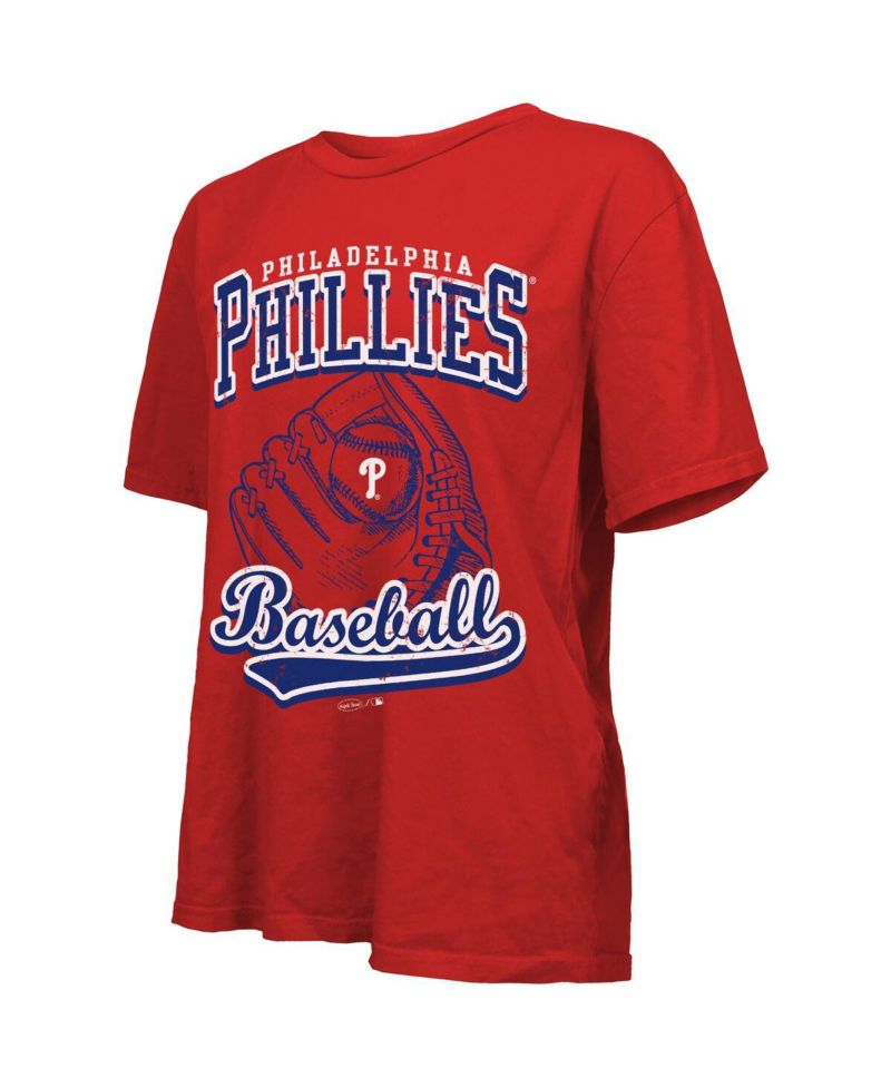 Women's Red Philadelphia Phillies Oversized First Base T-Shirt