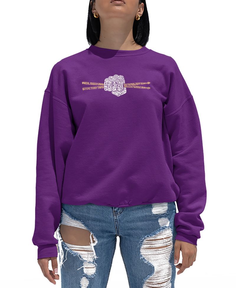 Women's Drum Sticks Word Art Crewneck Sweatshirt