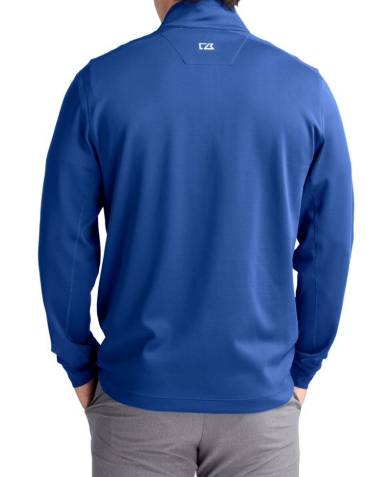 Men's Blue BYU Cougars DryTec Traverse Stretch Eco Tri-Blend Quarter-Zip