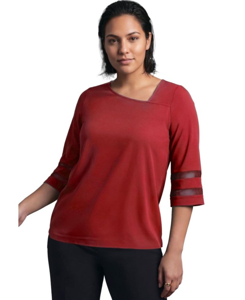 Women's Sheer Bell Sleeve Tunic
