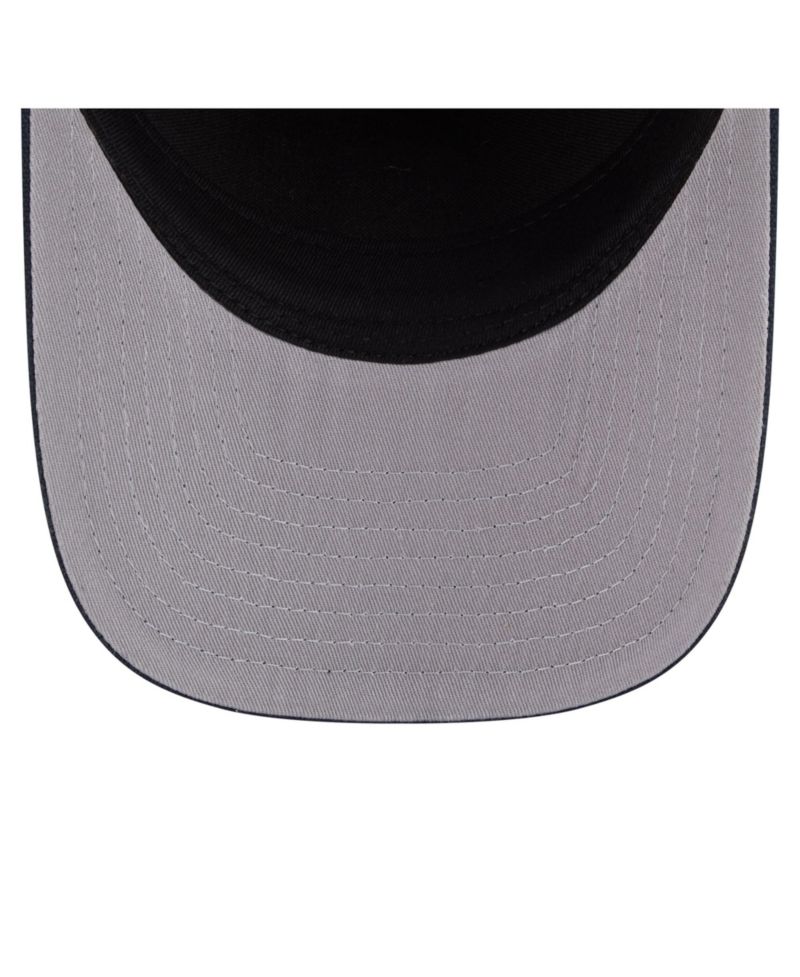 Men's Navy/Natural Houston Astros Grained 9FIFTY A-Frame Trucker Adjustable Hat