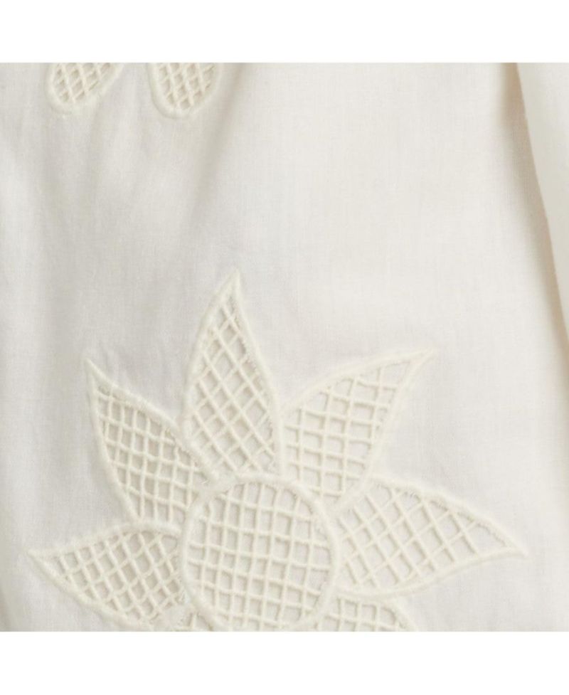 Women's Linen-Blend Broderie Blouse
