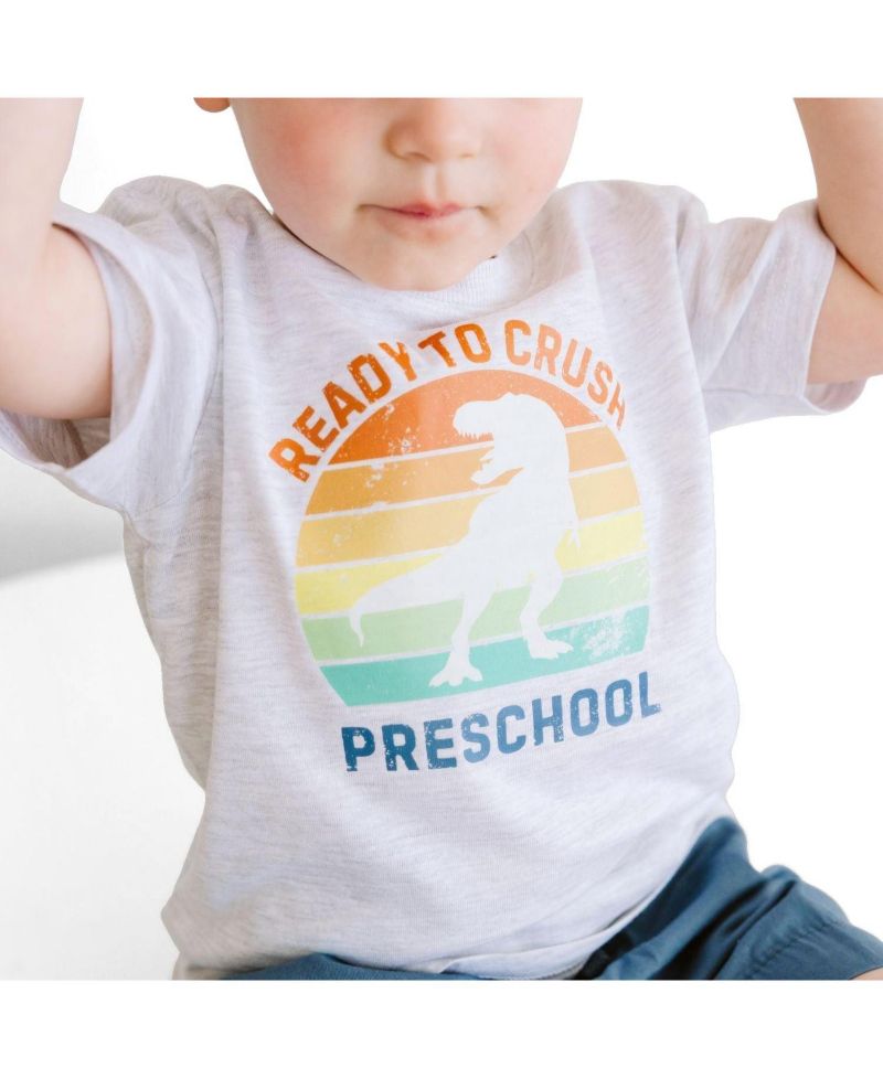 Little Boys Ready to Crush Preschool Short Sleeve T-Shirt