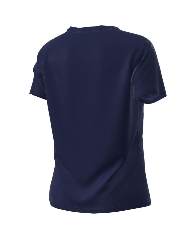 Women's Navy Notre Dame Fighting Irish Golfing Leprechaun Tech Stretch T-Shirt